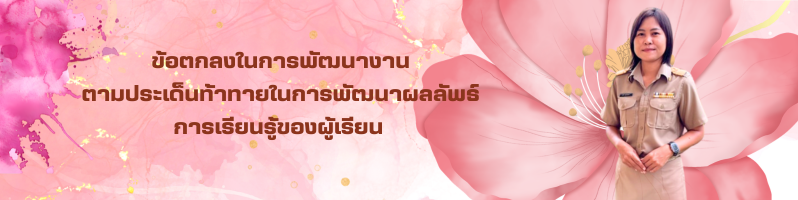 ข้อตกลงในการพัฒนางาน การเรียนรู้ของผู้เรียน